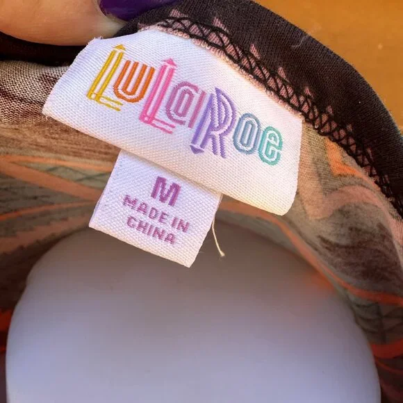 Lularoe Aztec Tribal Print Midi Dress Short Sleeve Made With Stretch Fabric Mult - Picture 2 of 9